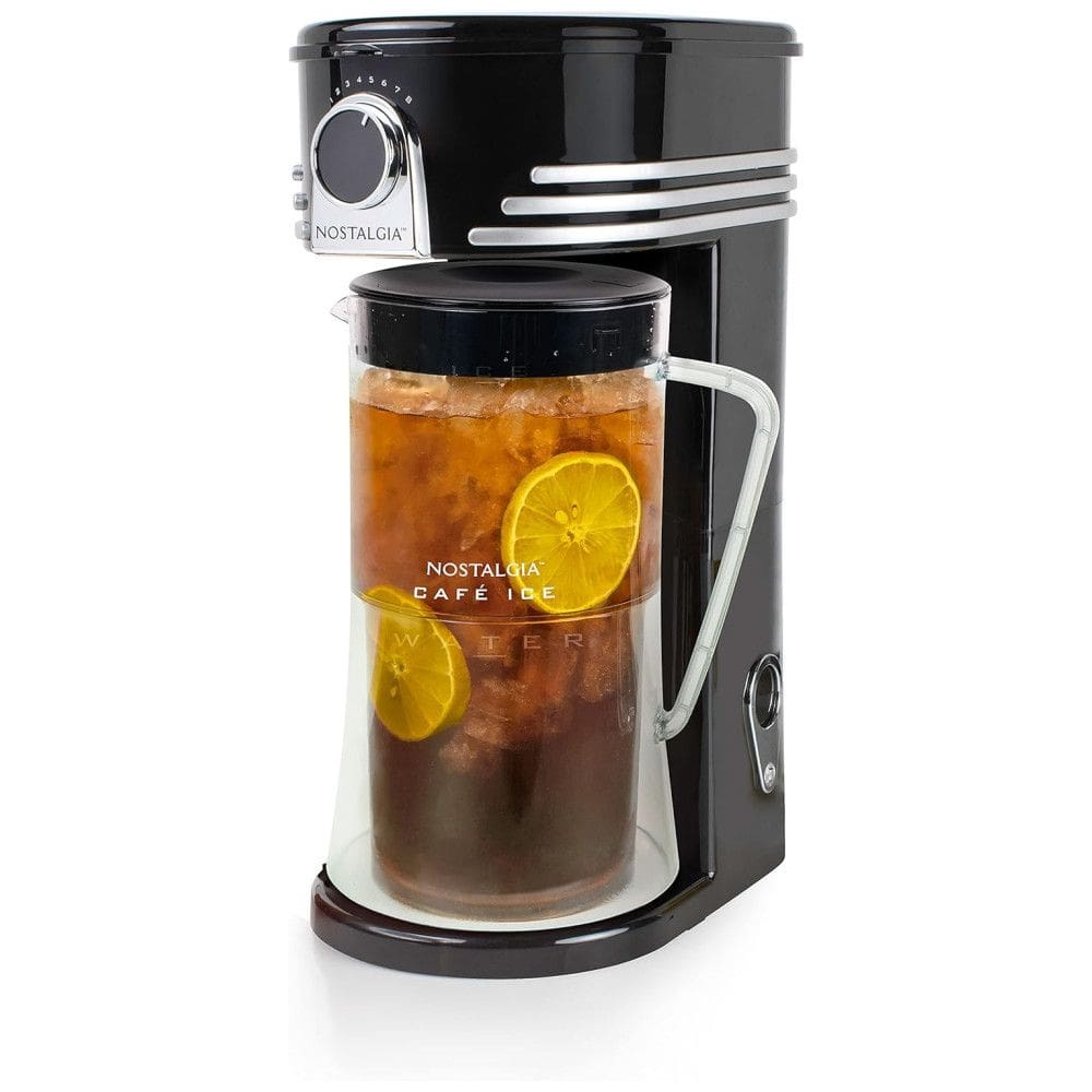 Máquina de Bebidas 3L de Capacidade Produz Café Gelado, Chás, Latte e Limonada, 110v, NOSTALGIA NCIPLSBK, Preto