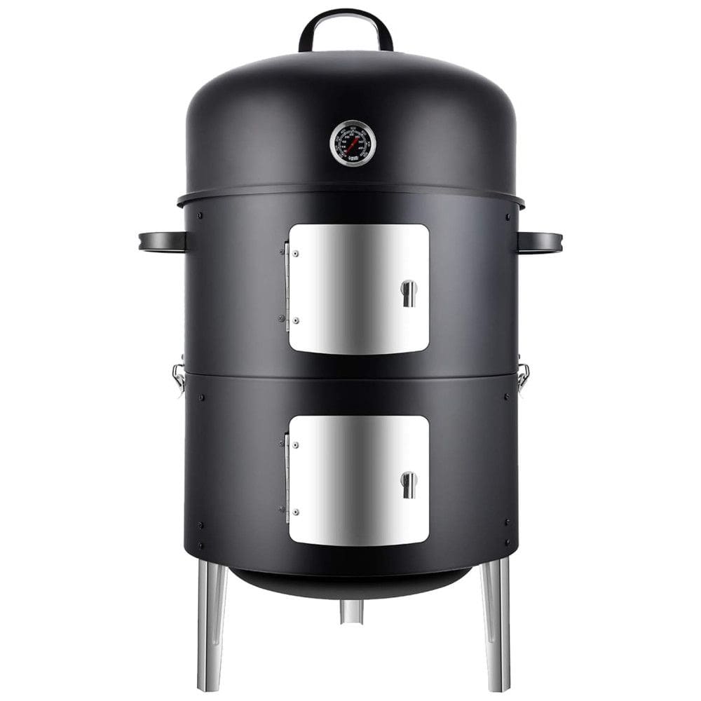 Churrasqueira a Carvão Portátil e Compacto serve até 6 Pessoas, REALCOOK, Preto
