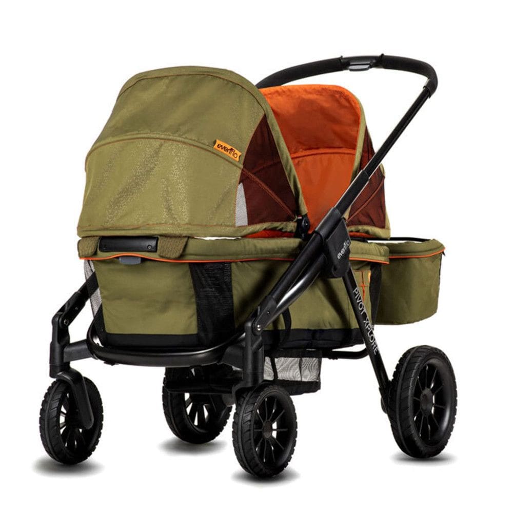 Carrinho de Bebê Pivot Xplore Duplo para Passeio com Rodas Off Road, EVENFLO 19132264, Verde