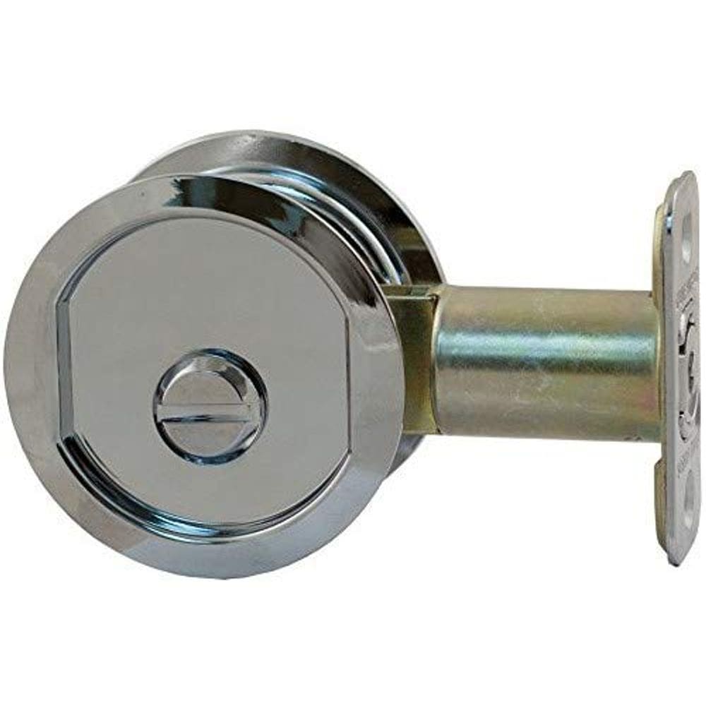 Fechadura de bolso redonda Stone Harbor 2,75” com encosto cromado