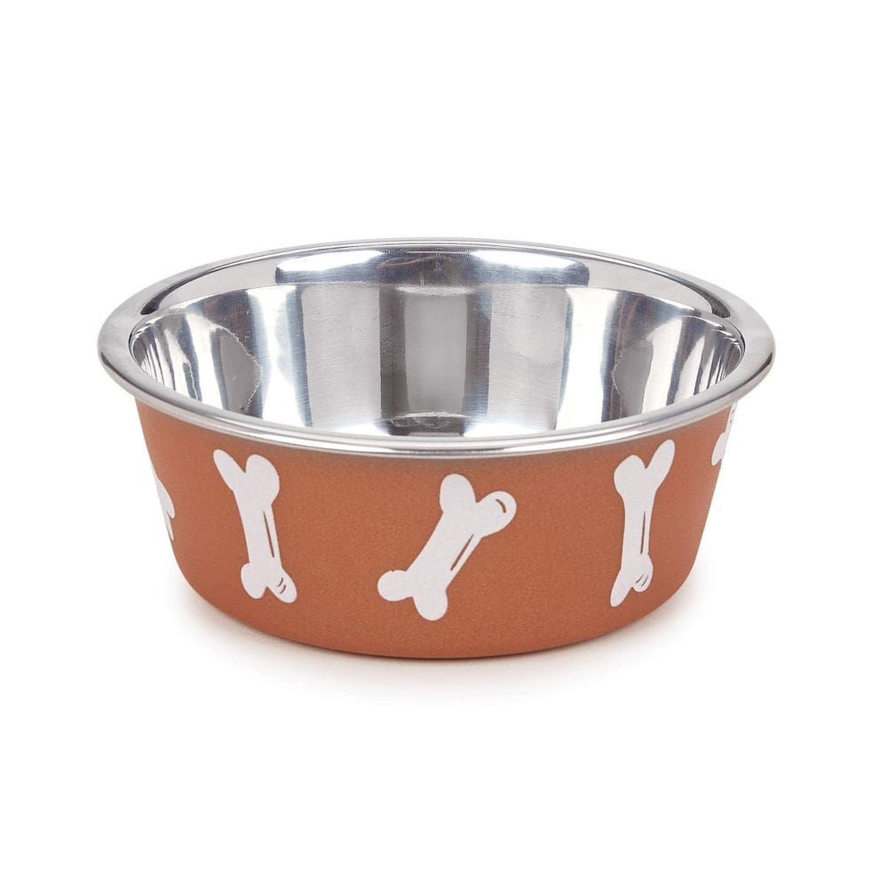 Pet Feeder Master Grooming Goodie Bowl em aço inoxidável médio