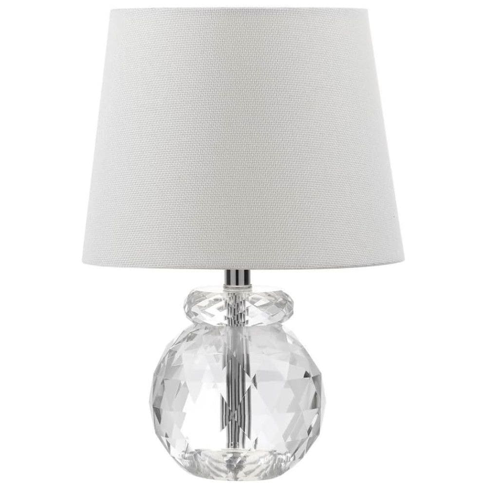 Abajur Luminária de Mesa, Estilo Moderno com 33 cm de Altura para Quarto, Sala de Estar e Escritório, 110V 9W, Safavieh, Transparente