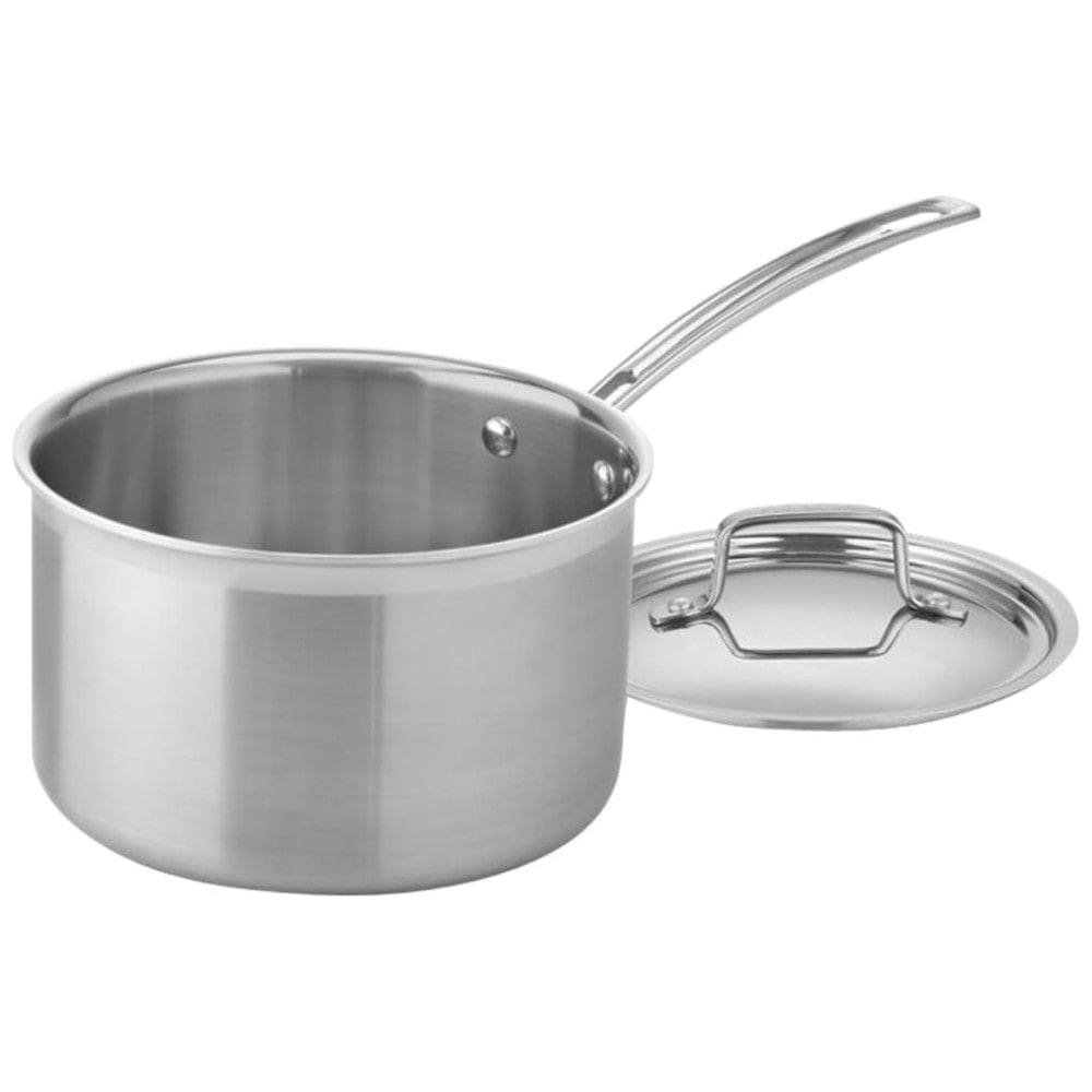 Panela em Aço Inoxidável com Tampa e Capacidade de 3,7L, Cuisinart Multiclad Pro MCP194-20N, Prata