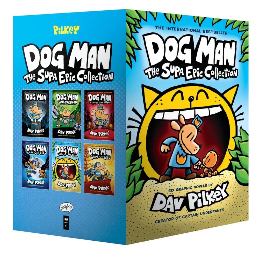 Conjunto em caixa Book Scholastic Dog Man Supa Epic Collection