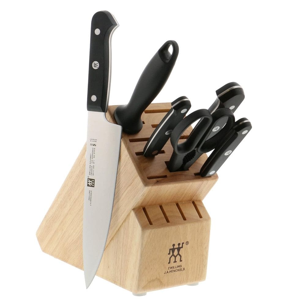 Conjunto de Facas com Afiador Embutido e Bloco de Bancada 7 Peças, ZWILLING 36131 004, Preto