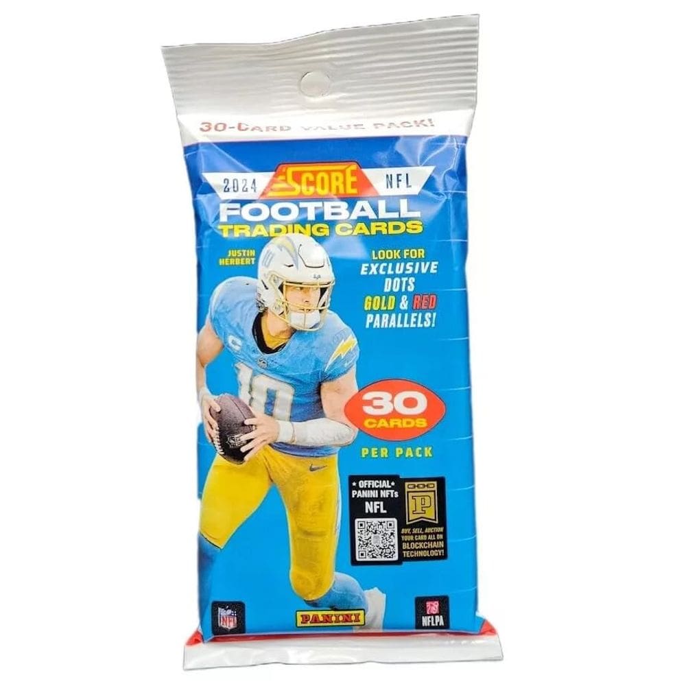 Pacote Jumbo de Cartas Colecionáveis de Futebol Americano Panini 2024 Score da NFL