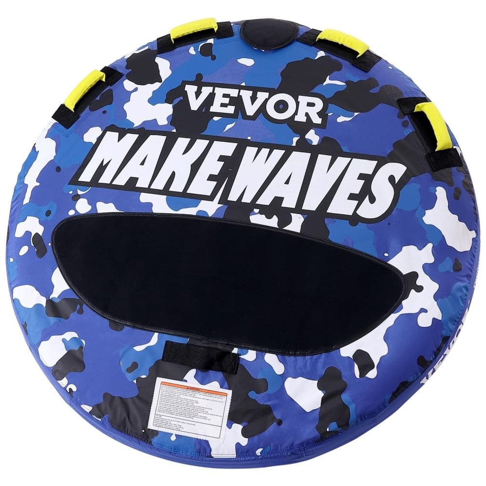 Boia Rebocável para 1 a 2 Pessoas com Capa de Nylon, Alças de EVA e Válvula de Segurança de Velocidade, Vevor, Azul