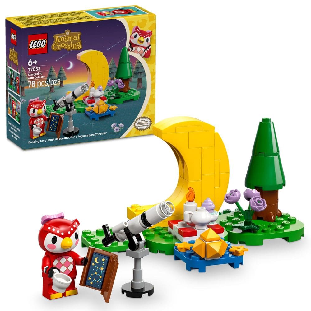 Brinquedo de construção LEGO Animal Crossing Stargazing com Celeste 6+