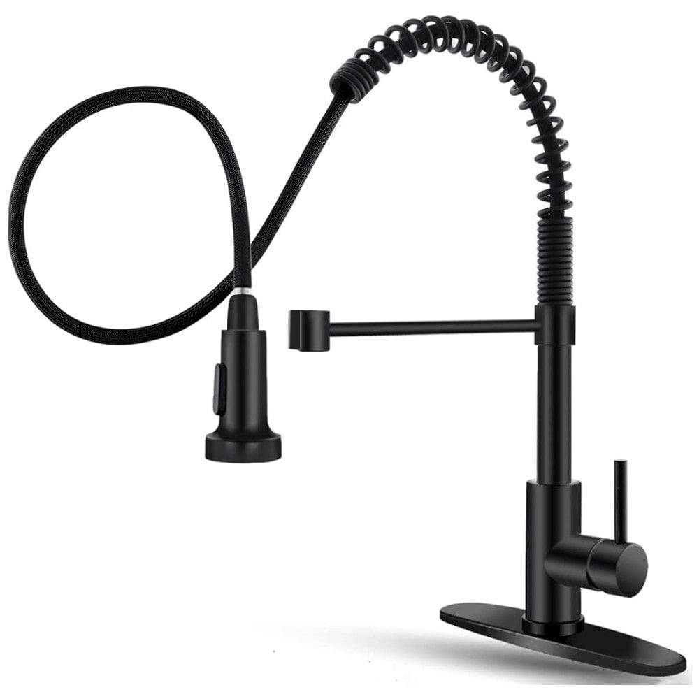 Torneira Cozinha com Pulverizador Pull Down Dupla Função, de Aço Inoxidável e Alça Única, OWOFAN 9009R-A