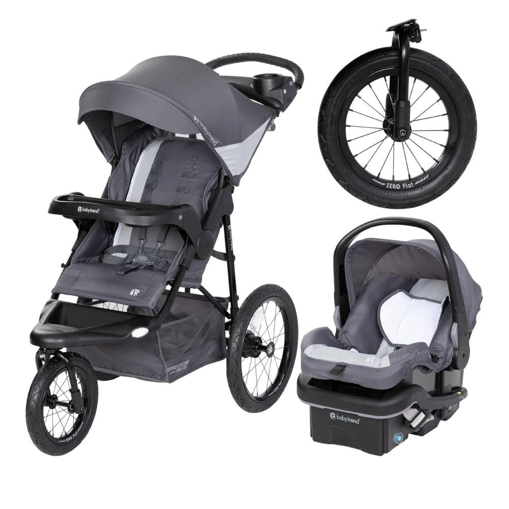 Carrinho de Bebê Travel System com Luzes LED Traço Cinza, Baby Trend Expedition