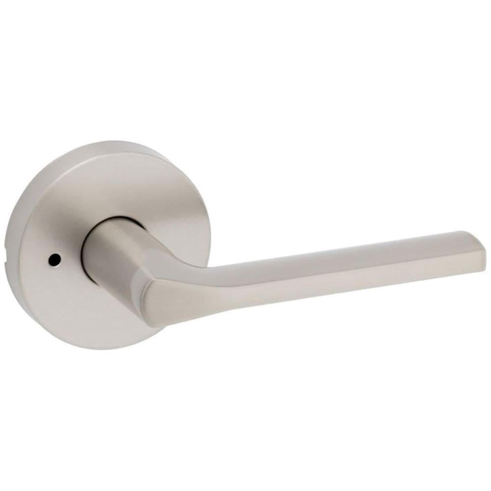 Alavanca de porta Kwikset 730LSLRDT-15 Fechadura de privacidade de níquel acetinado