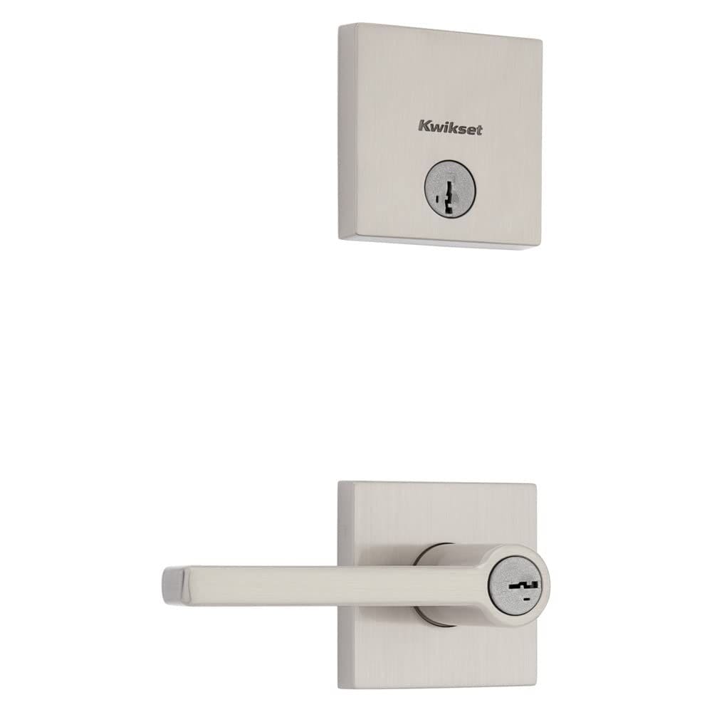 Fechadura de porta Kwikset 991 Halifax, alavanca de entrada com chave e fechadura
