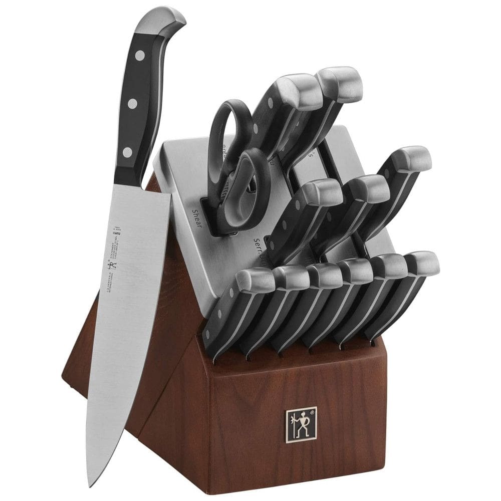 Conjunto de Facas com Afiador Embutido e Bloco de Bancada 14 Peças, ZWILLING 13553 014, Preto