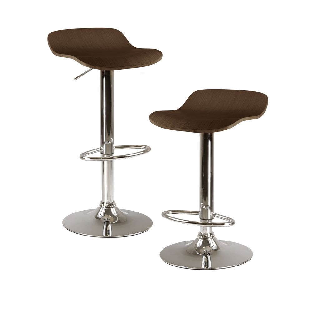 Stool Winsome Spectrum Medium Black, conjunto ajustável de 2