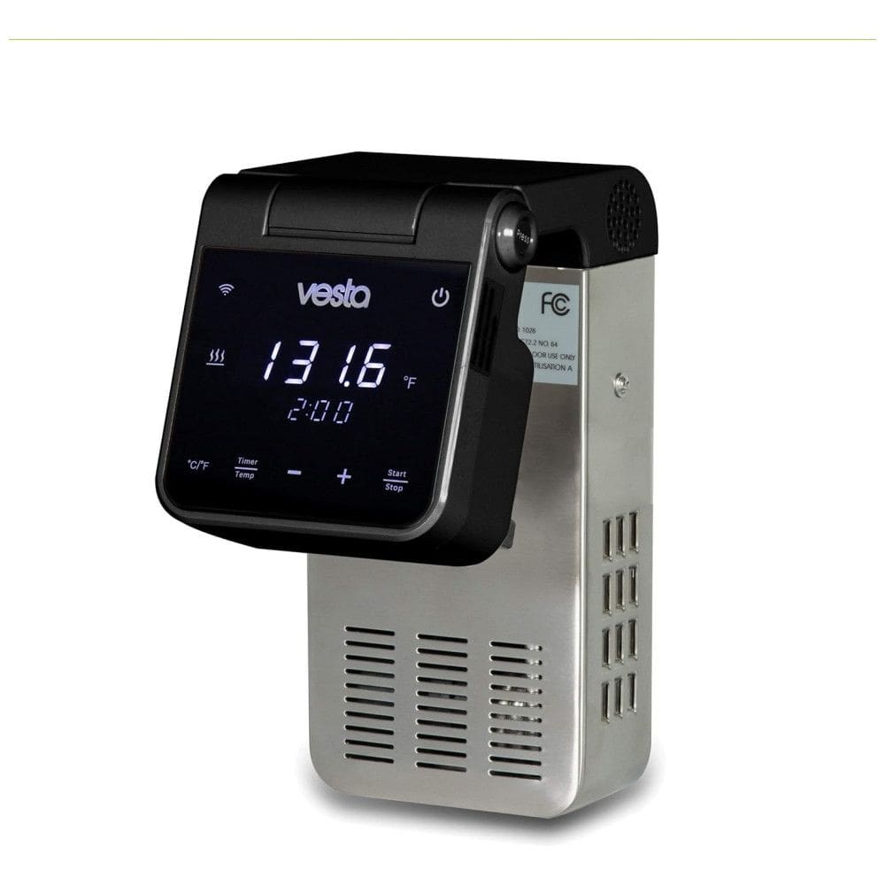 Termocirculador Elétrico Ultra Silencioso para até 30L e WI FI, 1100W, 110v, V VESTA PRECISION Precise Temperature Control Panel604, Preto