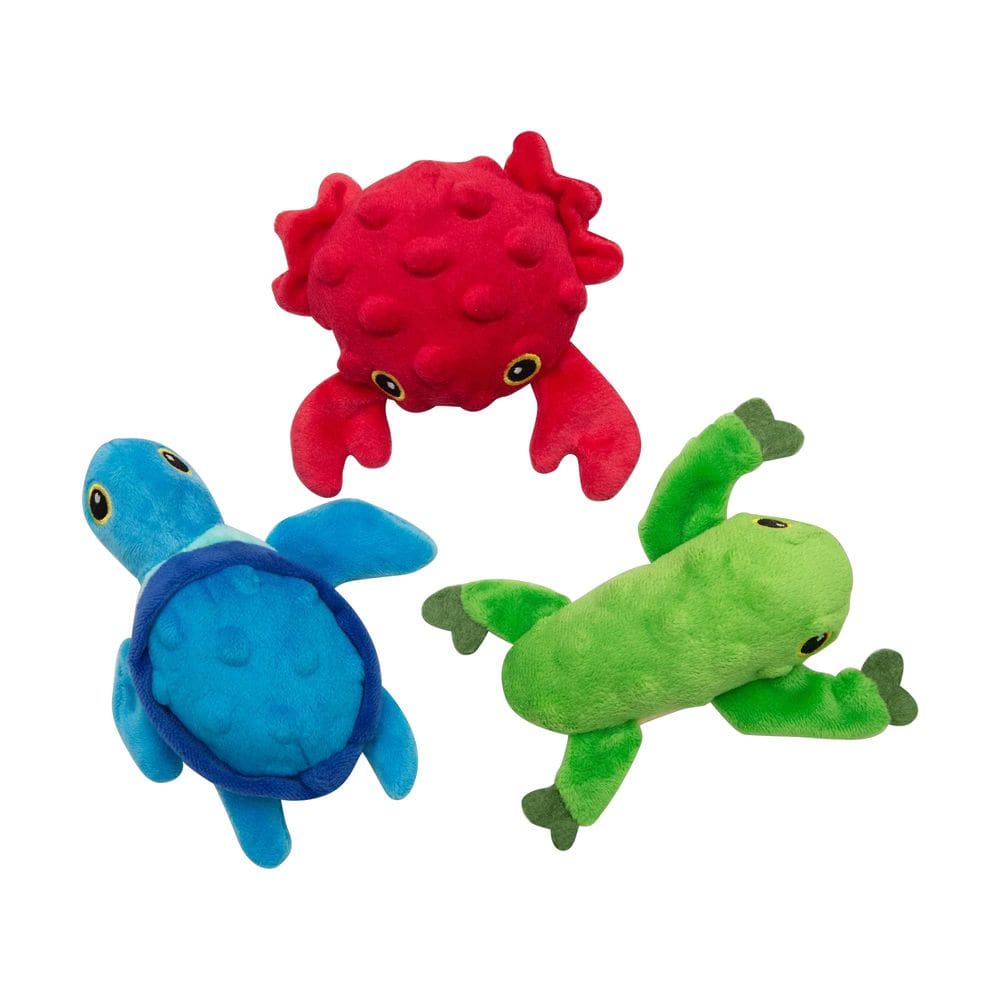 Pacote com 3 brinquedos para cães Health Extension Snugarooz Lil Ocean Buddies