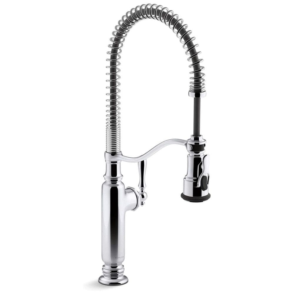 Torneira Cozinha Semi Profissional com Pulverizador Pull Down de 3 Funções, KOHLER Tournant 77515-CP, Cromada