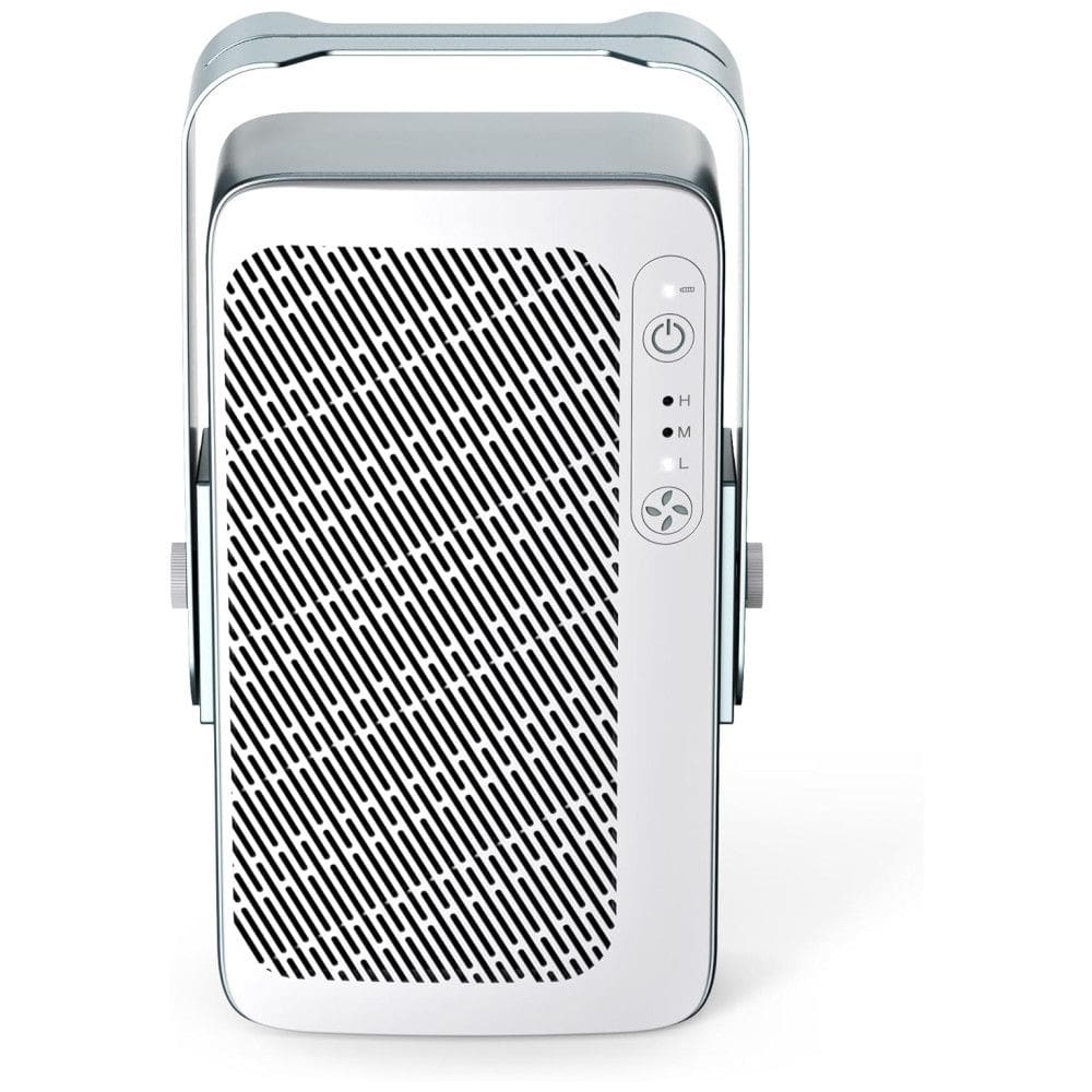 Purificador de Ar com 3 Velocidades, Tecnologia de Fluxo Laminar, Suporte de Alumínio e Autonomia da Bateria até 24H, 110V, AirFanta, Branco