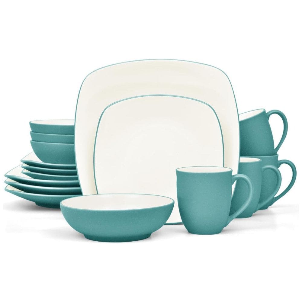 Aparelho de Jantar para Todas as Ocasiões, Elegância e Sofisticação para Sua Mesa com 16 Peças, Formato Quadrado e Material de Cerâmica