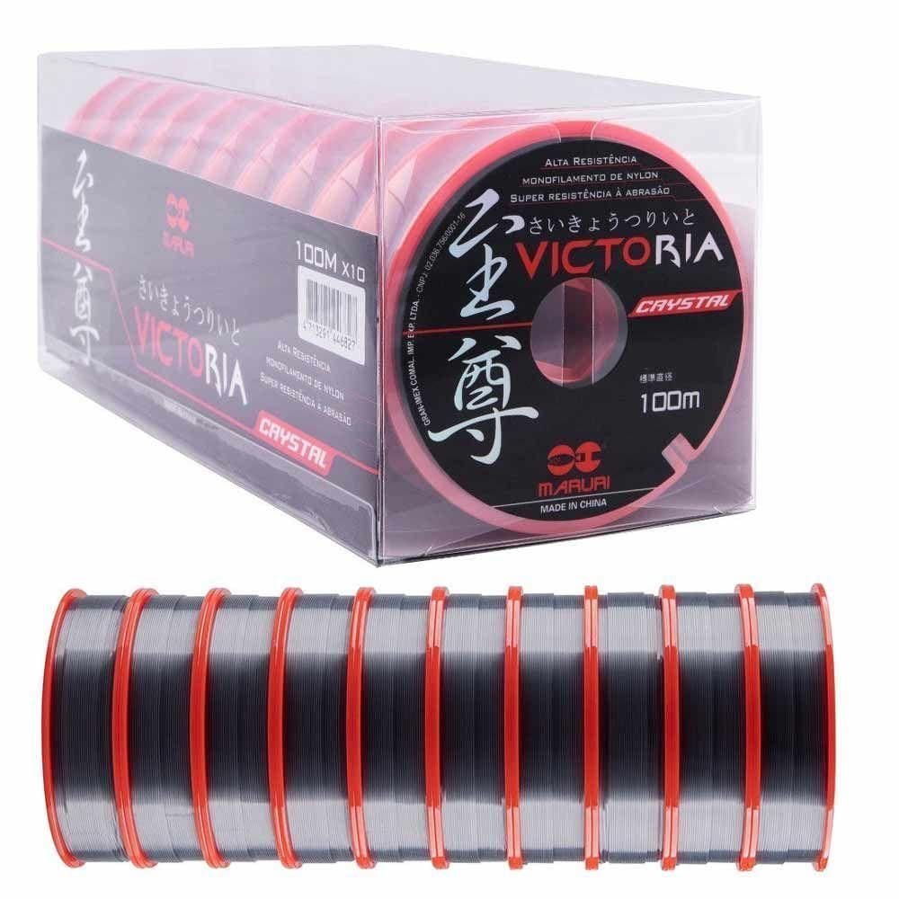 Linha De Pesca Nylon Victoria Cinza 1000 Metros Tamanho 0,20mm