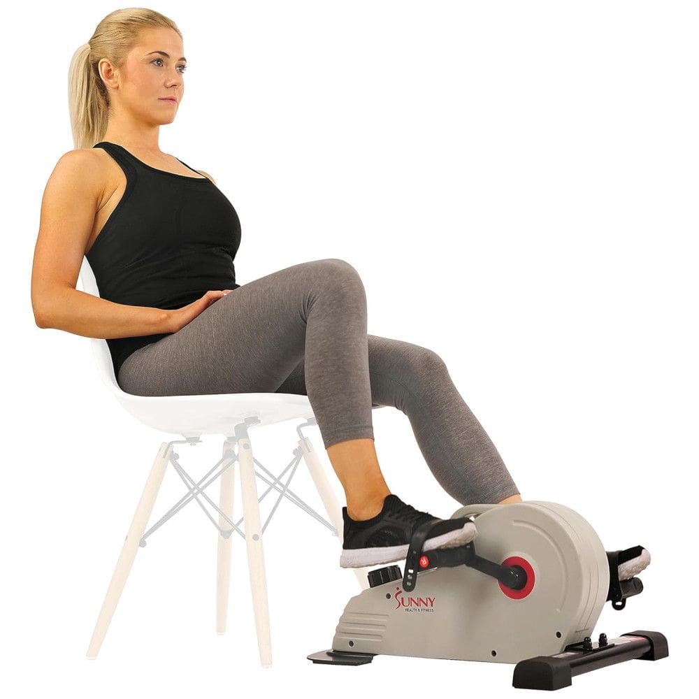 and Mini Bicicleta Ergométrica Ideal Para Idosos e Treino de Braço, Perna com Painel Digital e 8 Níveis de Resistência