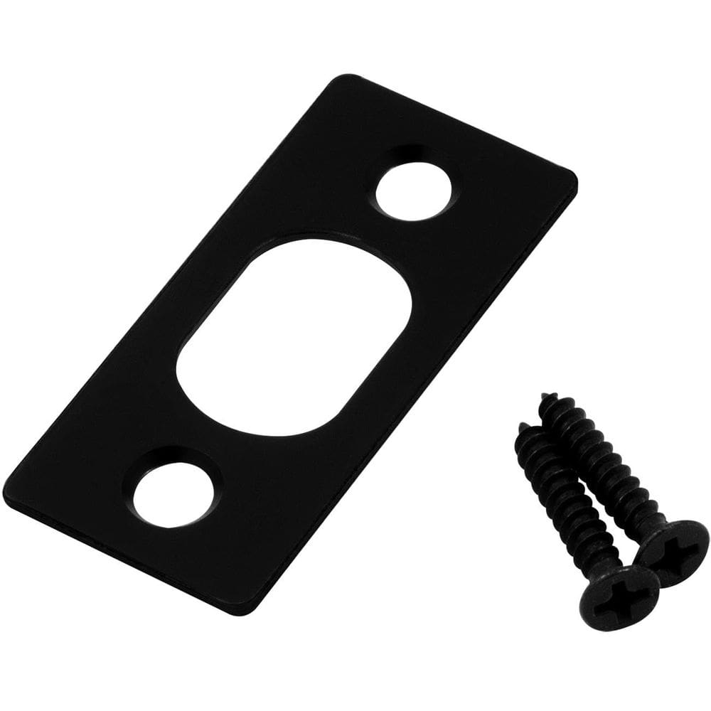 Hardware Strike Plate Stone Harbor para parafusos embutidos de 6”, preto fosco