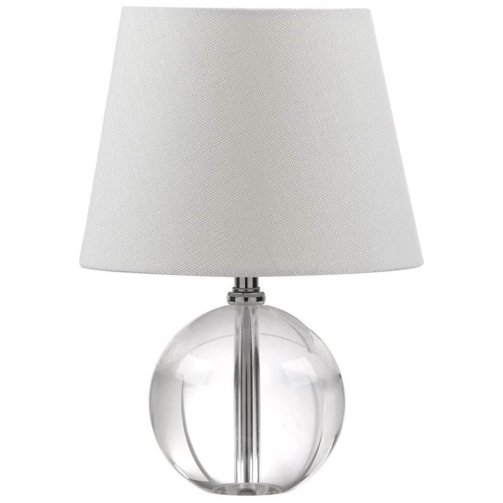 Abajur Luminária de Mesa, Estilo Moderno com 35 cm de Altura para Quarto, Sala de Estar e Escritório, 110V 9W, Safavieh, Transparente