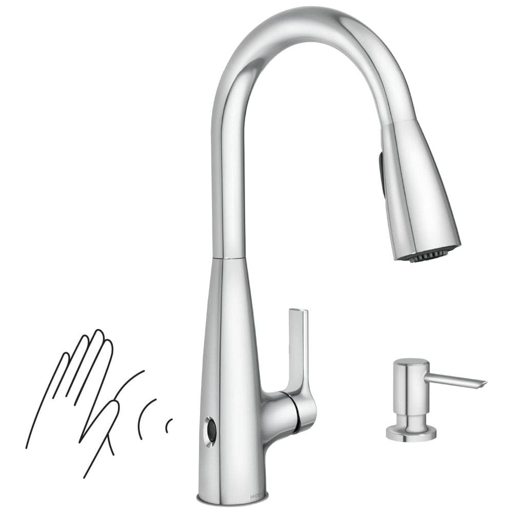 Torneira Cozinha com Dispensador de Sabão e Sensor de Movimento, Moen Haelyn 87627EWC, Cromada