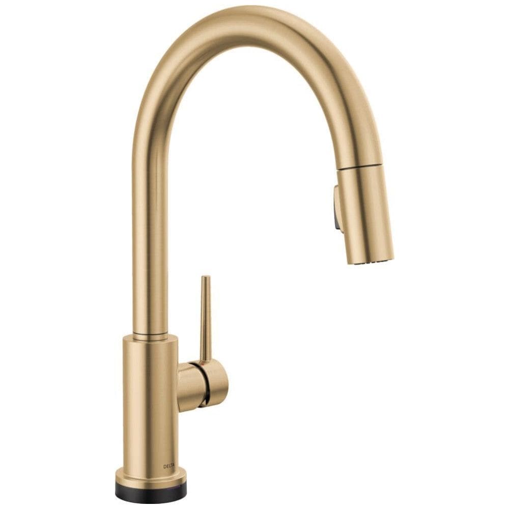 Torneira Cozinha com Tecnologia Touch2O e Pulverizador Pull Down, Delta 9159T-CZ-DST, Champagne Bronze