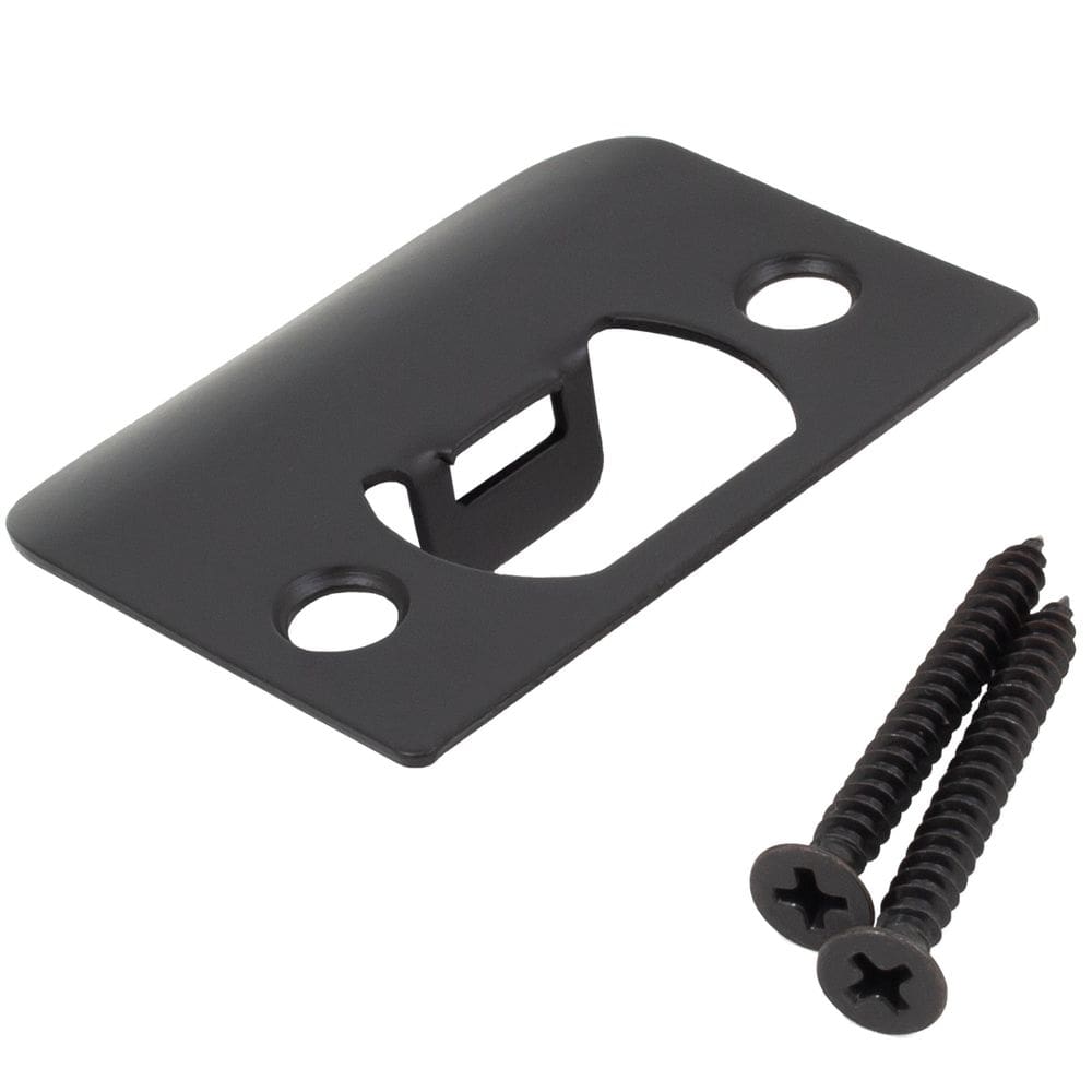 Strike Plate Stone Harbor Hardware Square Corner Preto Fosco 5,7 cm