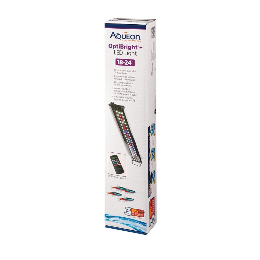 Luz LED para aquário Aqueon Optibright Plus, controle remoto de 18-24”