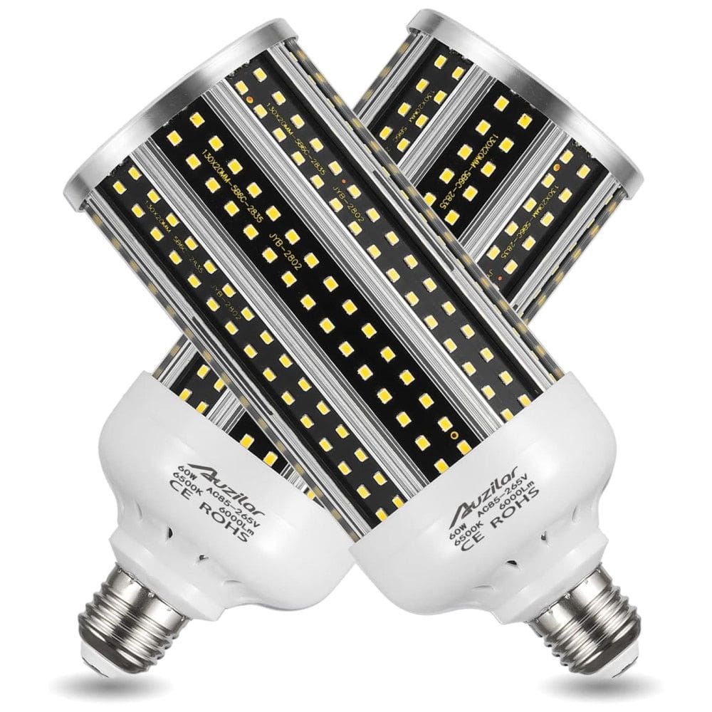 Lâmpada LED 500W 6000 Lumens 6500K Branca com Base E26, E27, 2 Unidades, AUZILAR, Branco