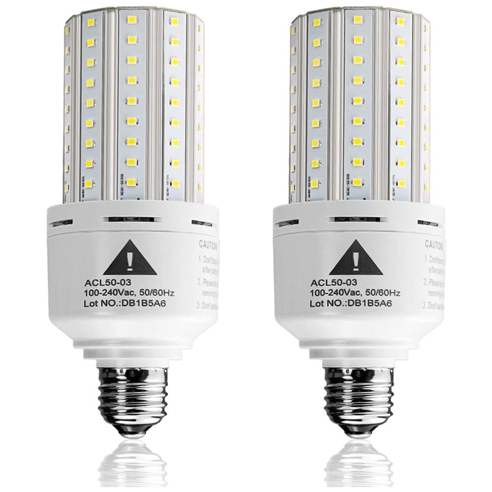 ZP Lâmpada LED 400W 6250 Lumens 5000K Branca com Base E26, E27, 2 Unidades