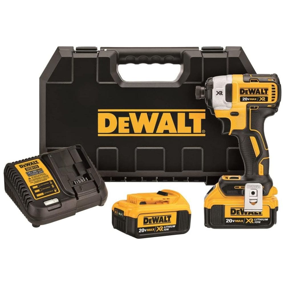 Kit Chave de Impacto com 3 Velocidades, 2 Baterias 20V, Carregador e Maleta de Transporte, DEWALT DCF887M2, Amarelo