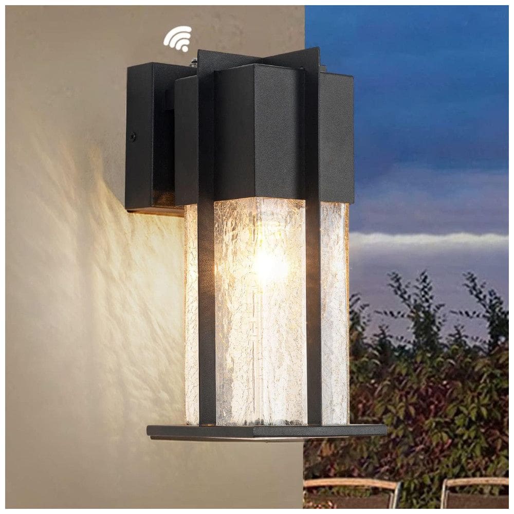 Zegolear Arandela Luminária Moderna Externa de Parede à prova dágua com Sensor, Base E27, 1 Unidade, ZEGOLAER, Preto