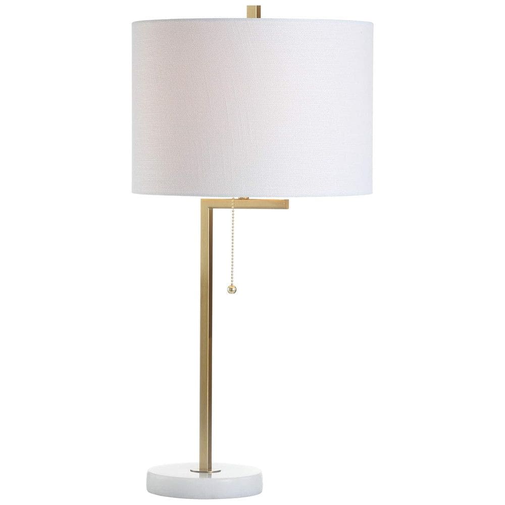 Abajur Luminária de Mesa em Metal e Mármore, Estilo Contemporâneo com 62 cm de Altura para Quarto, Sala de Estar e Escritório, 110V 60W