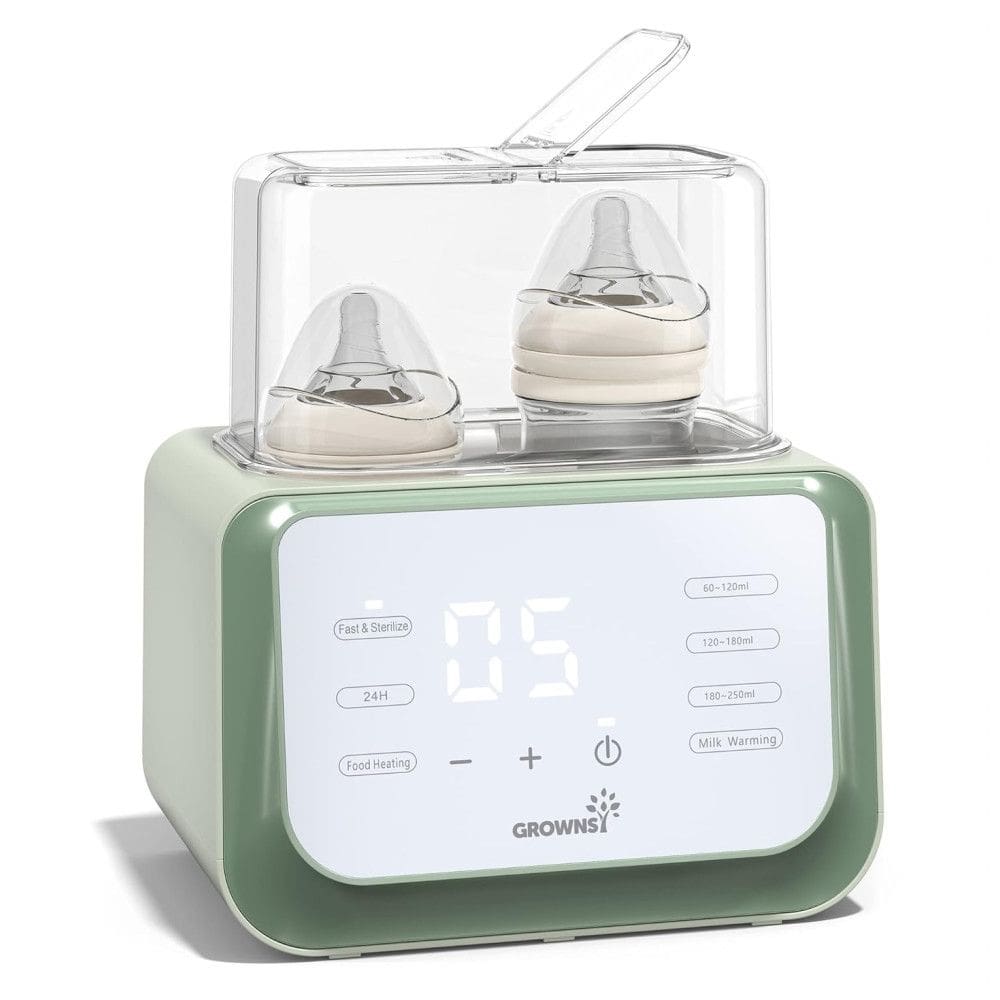 GROWNSY Aquecedor de Mamadeira Digital 6 em 1 com Visor LCD e Controle de Temperatura, 110V, Verde