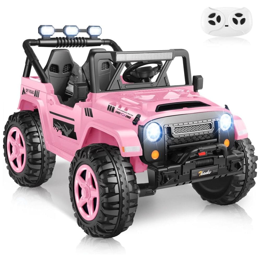 Carro Elétrico Infantil, Jeep com Controle Remoto, 2 Lugares Assento Extra Largo, Rodas com Maior Durabilidade e Luz LED, 24V, Hikole