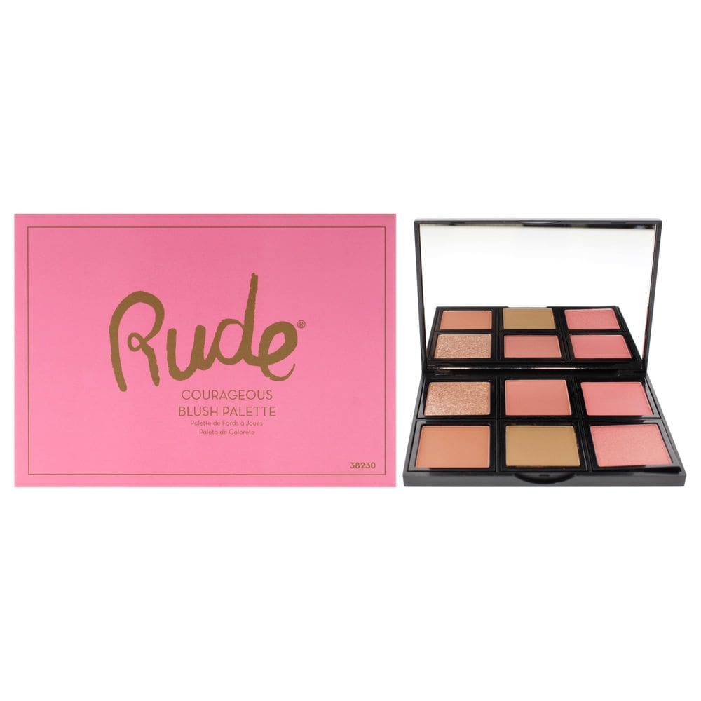 Paleta de blush Rude Cosmetics Courageous para mulheres 18,9 ml