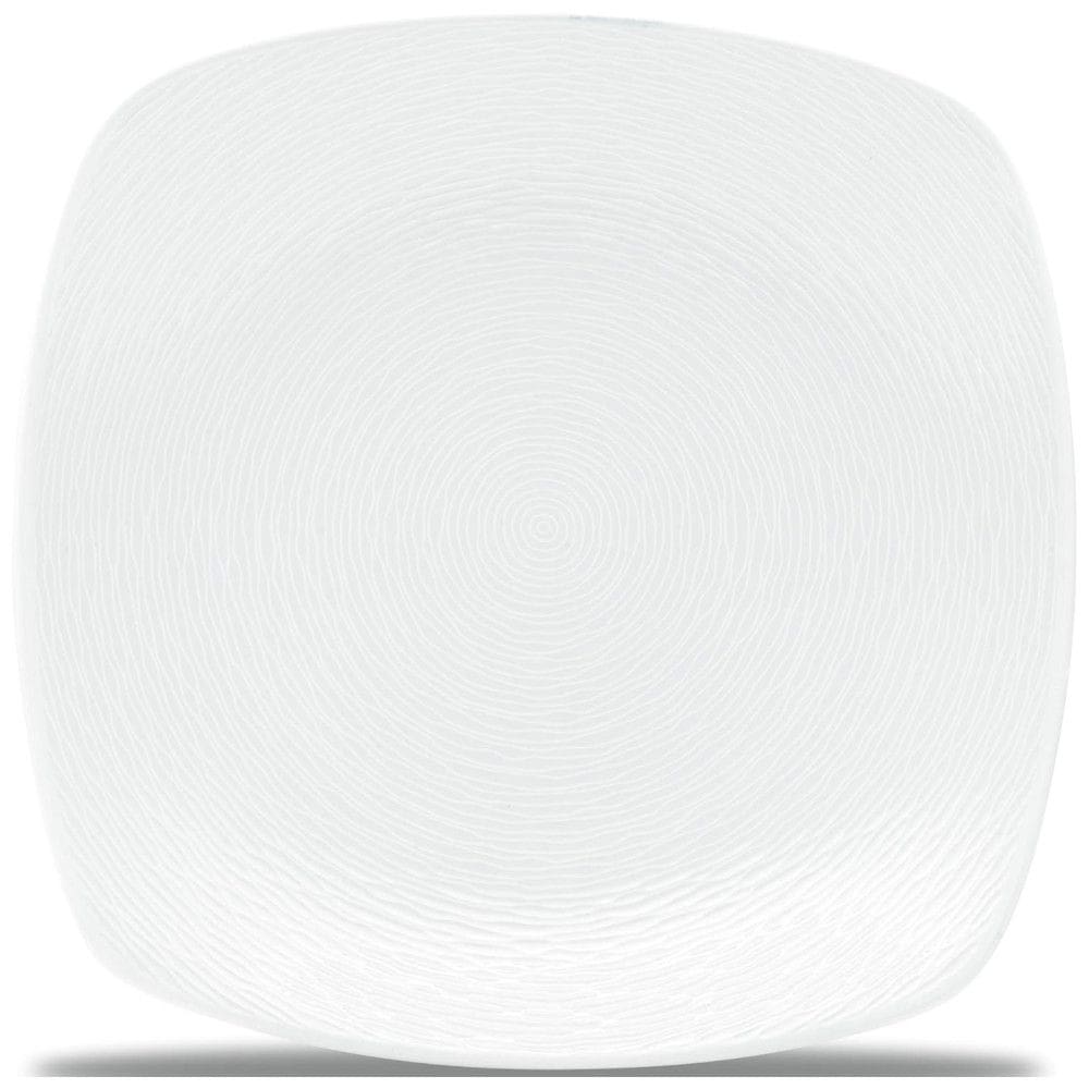 Prato em Porcelana com Formato Quadrado e Seguro para Micro-ondas, Noritake 43813-737, Branco