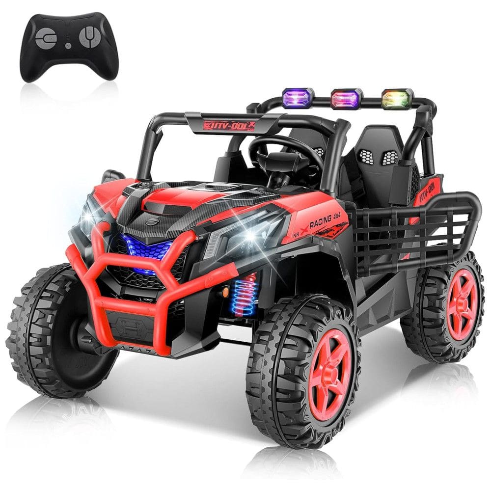 Carro Elétrico Infantil, Jeep Off-Road com Controle Remoto, 2 Lugares, Painel Multifuncional, Luzes Dianteiras e Traseiras, 24V, Hikole