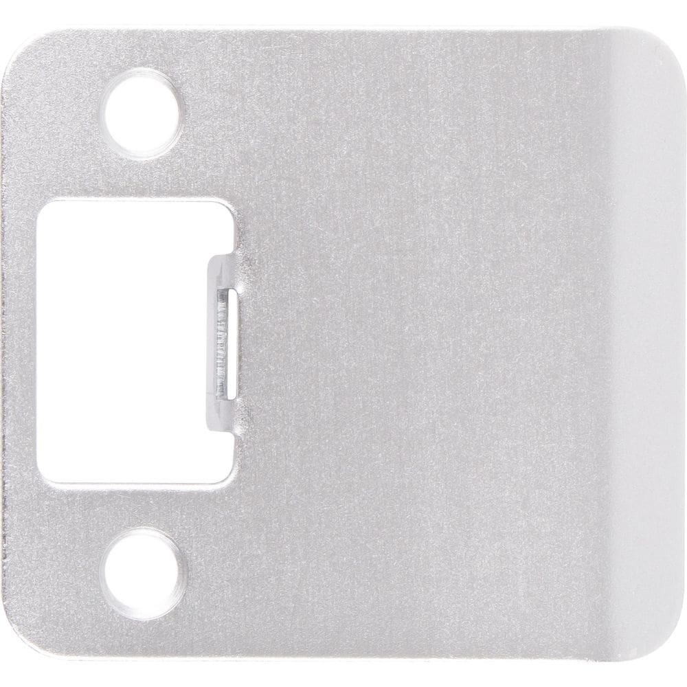 Strike Plate Stone Harbor Hardware, canto redondo, cromado acetinado, 6x5 cm