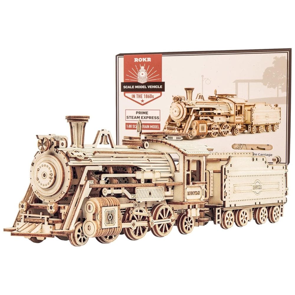 Quebra Cabeças 3D para Adultos, Escala 1:80, Tema Trem Mecânico com 308 Peças, ROKR