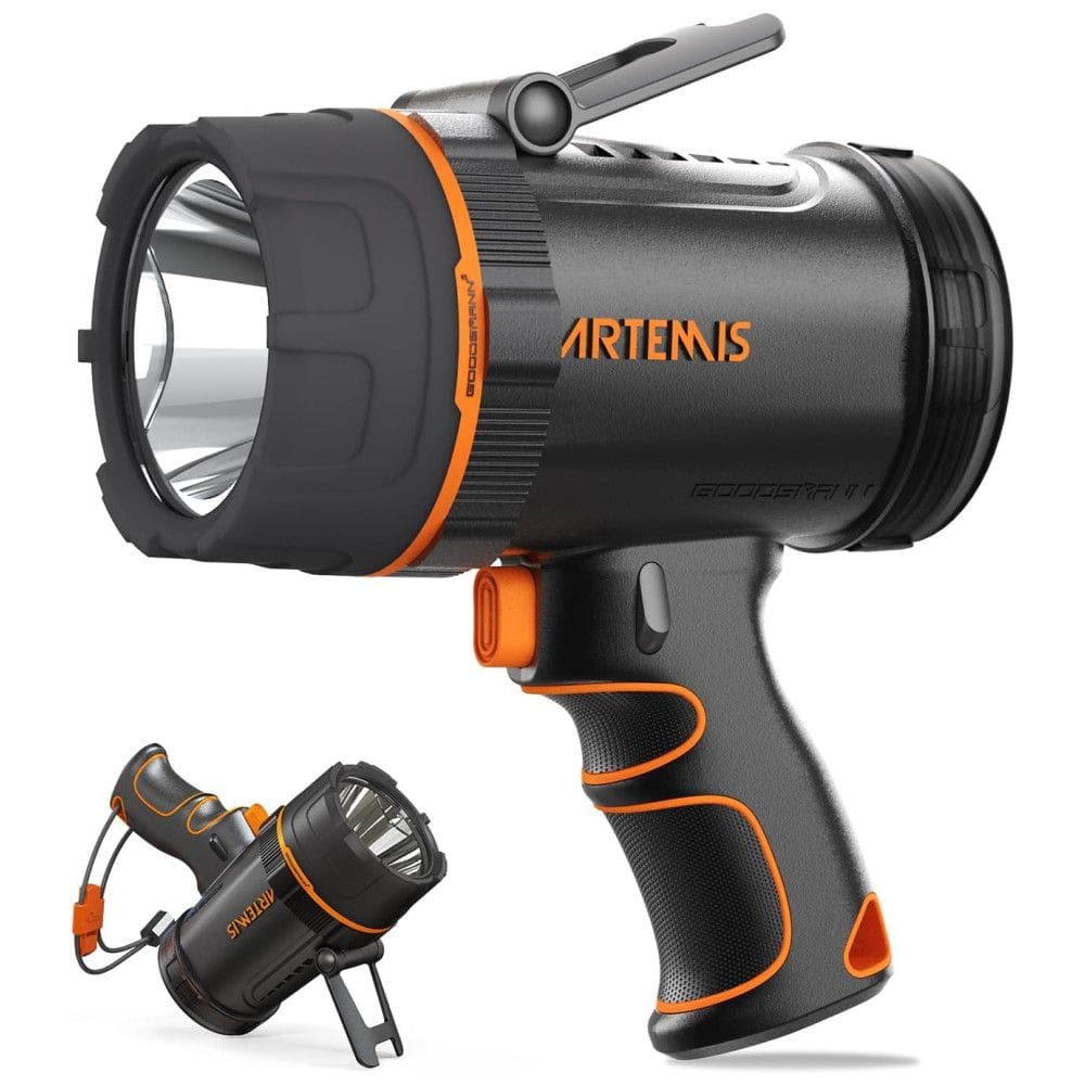 Lanterna LED Recarregável 2000 Lúmens 20W á Prova d com Cabo USB, GOODSMANN, Preto