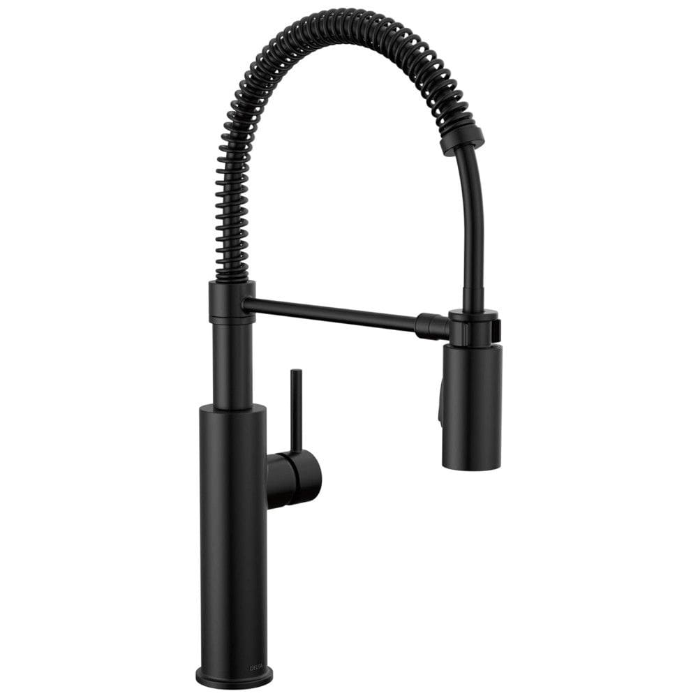 Torneira Cozinha Estio Comercial com Pulverizador Pull Down de Ancoragem Magnético, Delta Antoni, Preto Fosco