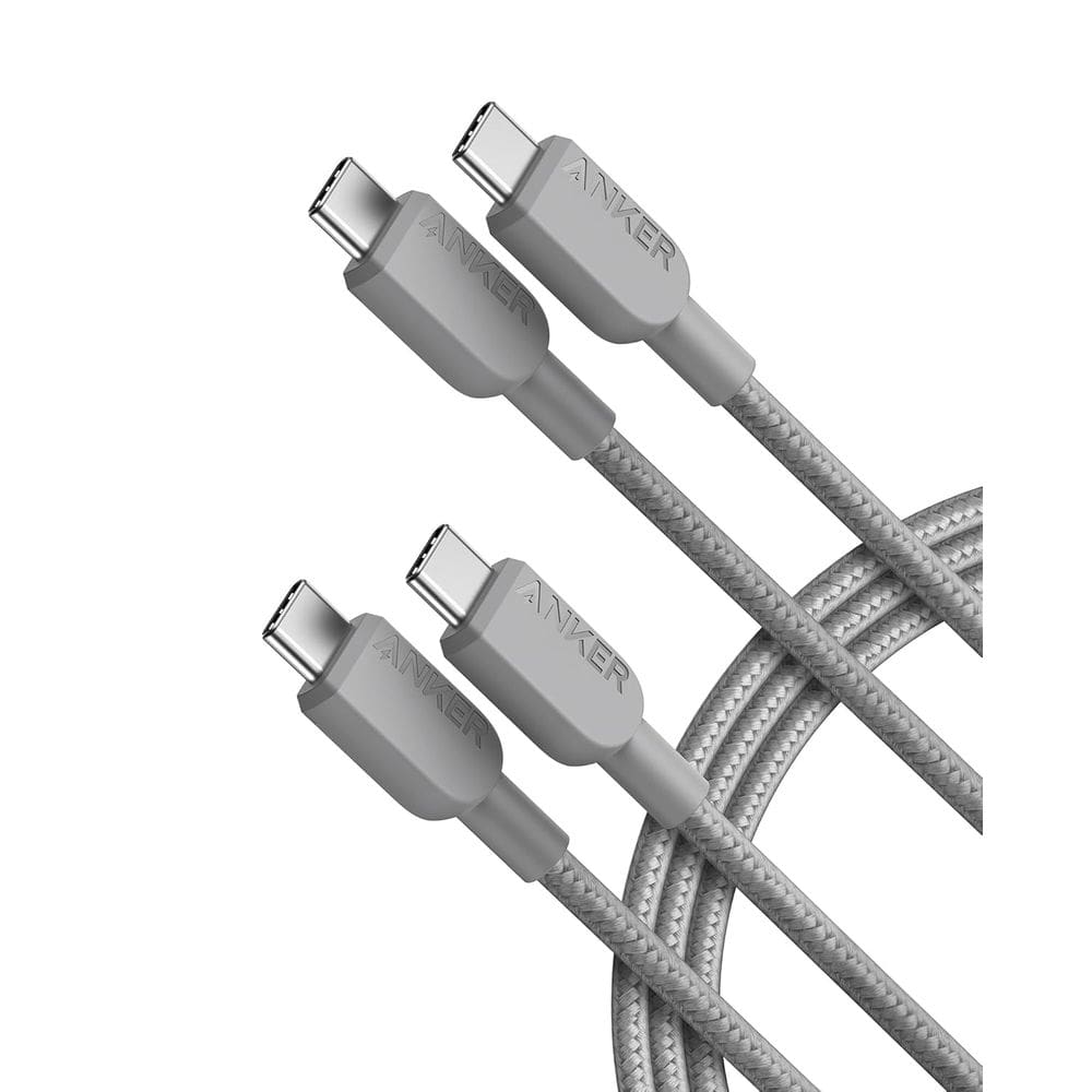 Cabo USB C para USB C Anker Type C, carregamento rápido, 6 pés, pacote com 2