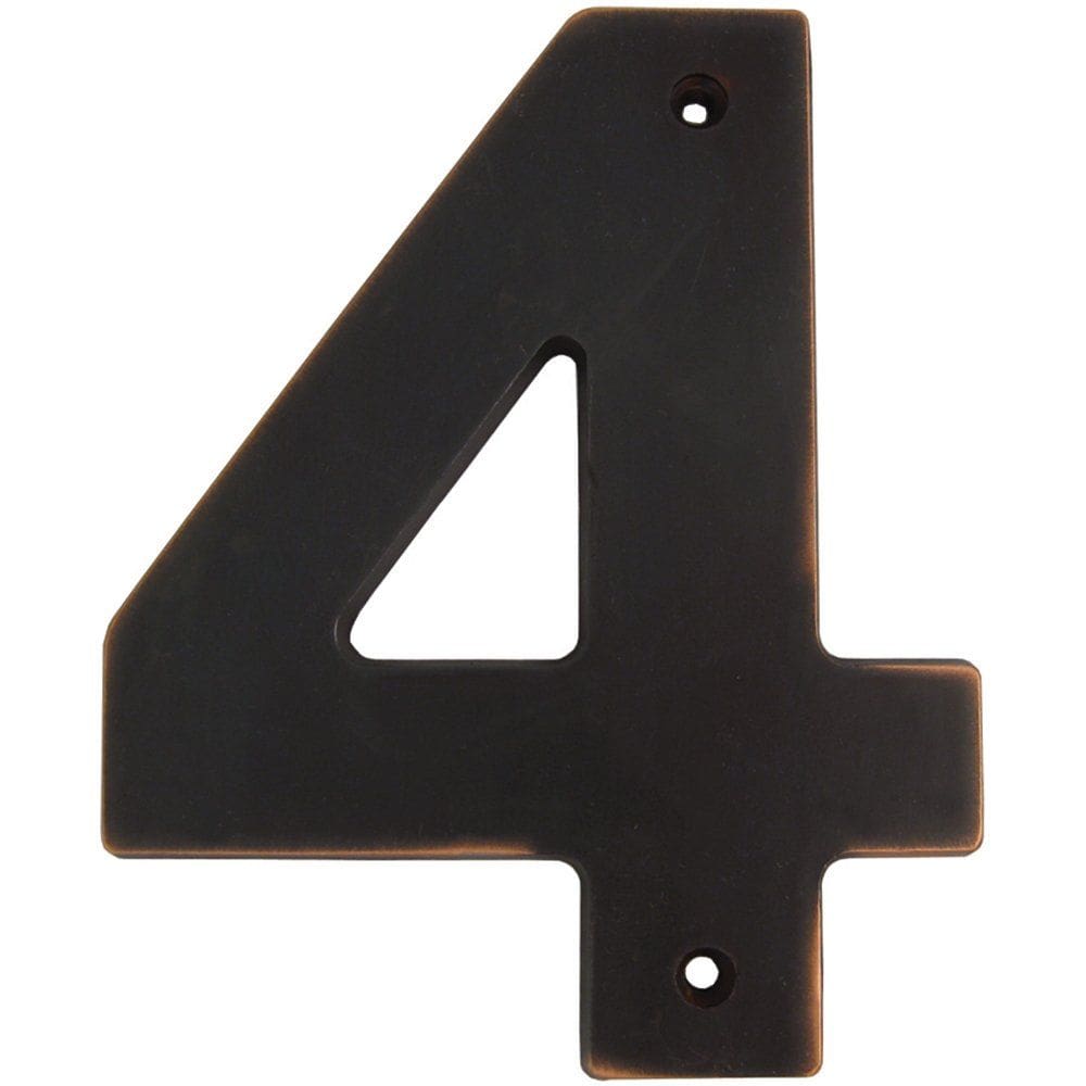 Número da casa Stone Harbor Hardware #4 13 cm Vintage Bronze