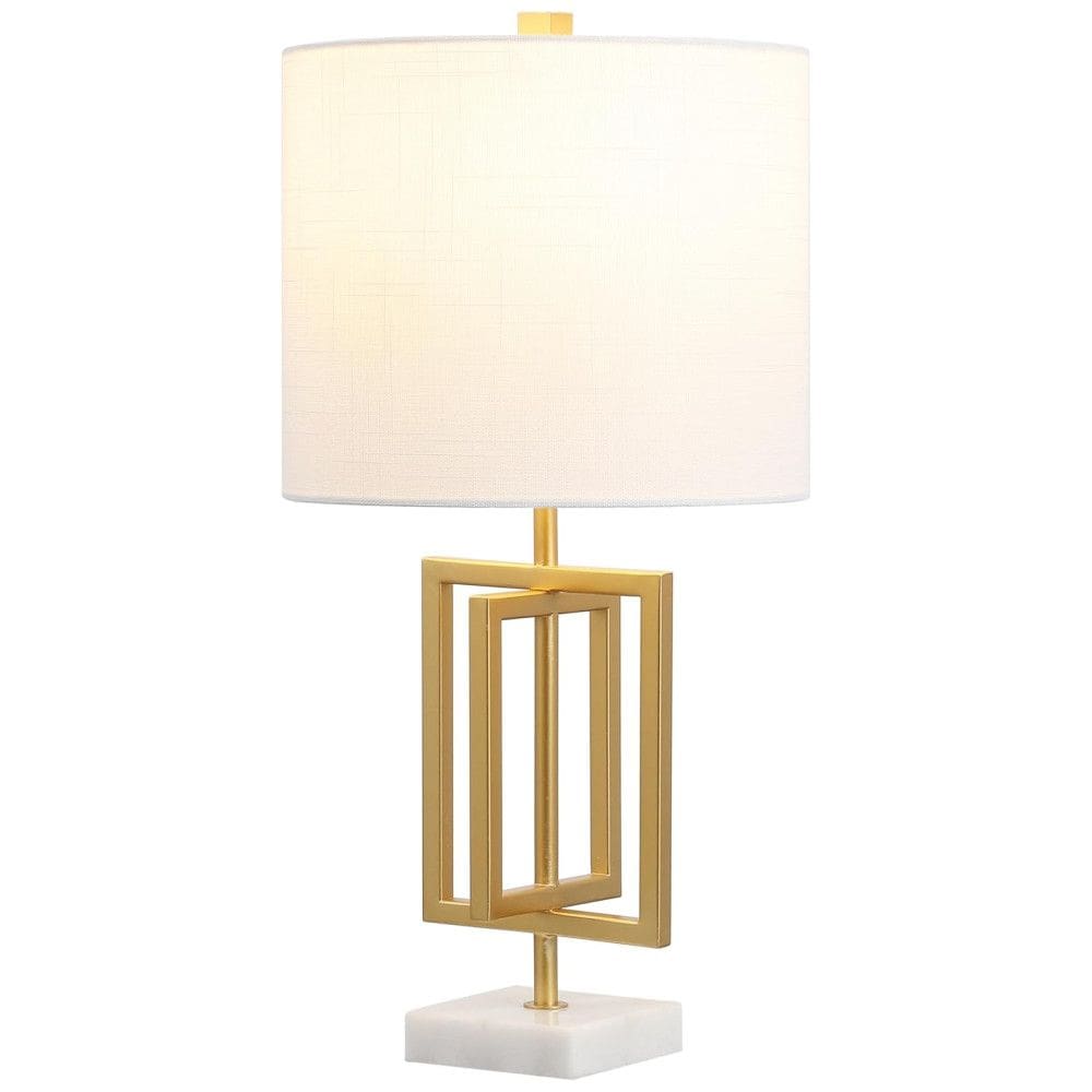 Abajur Luminária de Mesa em Metal e Mármore, Estilo Contemporâneo Moderno com 51 cm de Altura para Quarto, Sala de Estar e Escritório