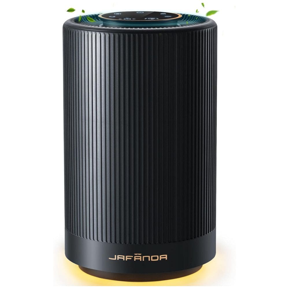 Purificador de Ar Portátil, para Ambientes até 40m² com Filtro H13 HEPA, Luz Noturna e 3 Velocidades, 110V 10W, Jafnda JF100, Preto