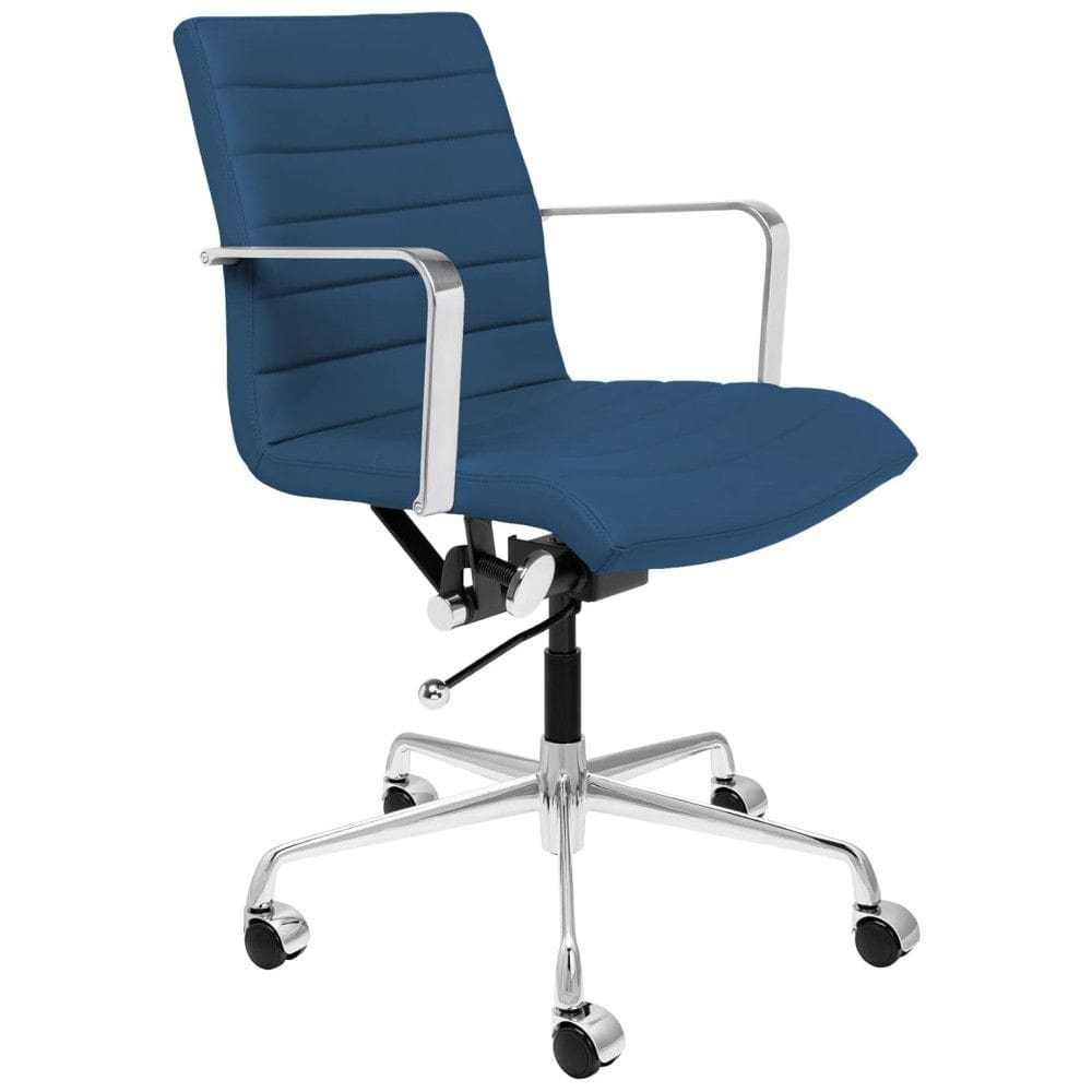 SOHO Cadeira de Escritório Ergonômica Giratória com Encosto Médio, LAURA DAVIDSON FURNITURE, Azul